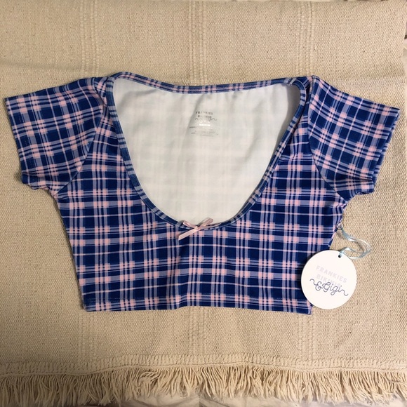 BNWT Frankie’s bikini X gigi HADID lucky Terry crop top size medium - Picture 1 of 4